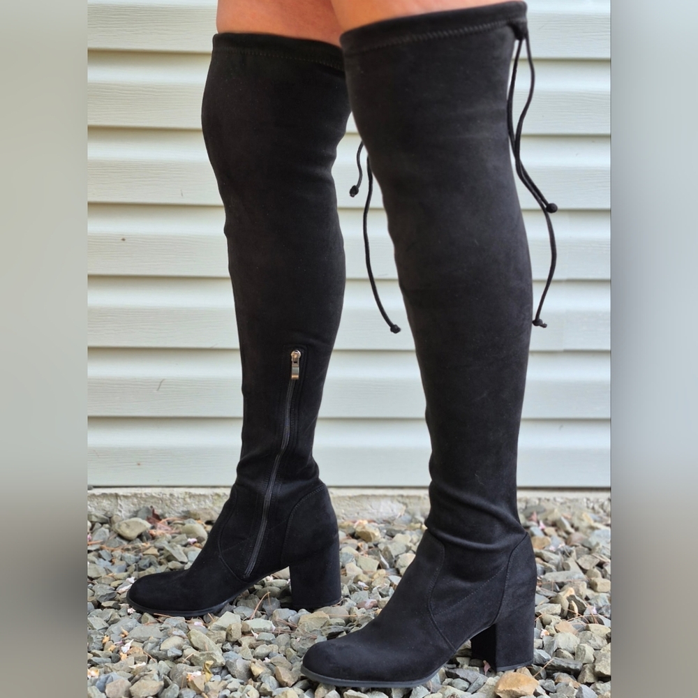 Black Over-the-Knee Women's Boots